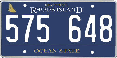RI license plate 575648