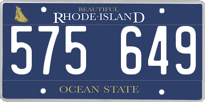 RI license plate 575649