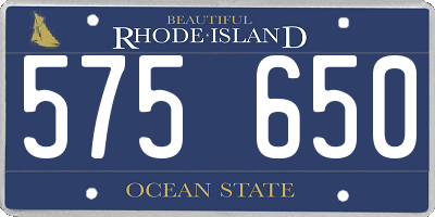 RI license plate 575650