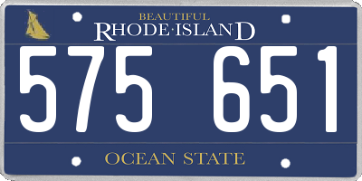 RI license plate 575651