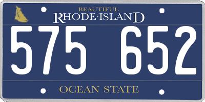 RI license plate 575652