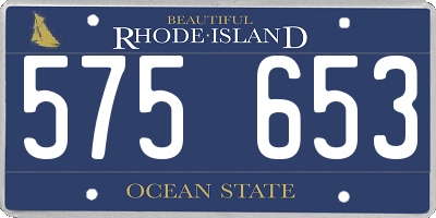 RI license plate 575653