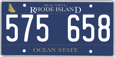 RI license plate 575658