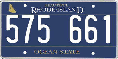 RI license plate 575661