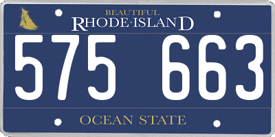 RI license plate 575663