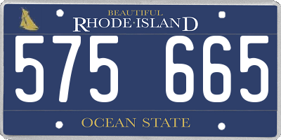 RI license plate 575665