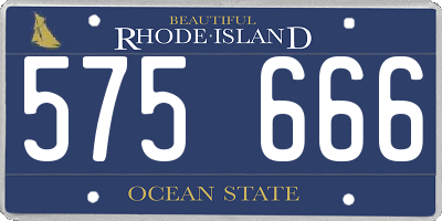 RI license plate 575666