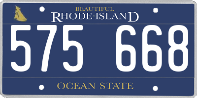 RI license plate 575668