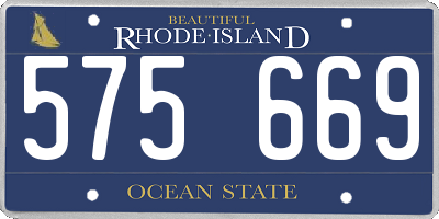 RI license plate 575669