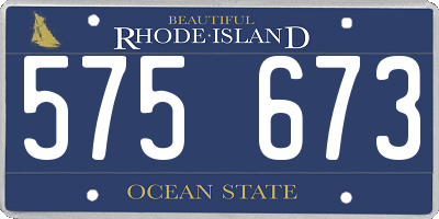 RI license plate 575673