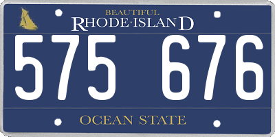 RI license plate 575676