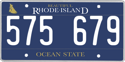 RI license plate 575679