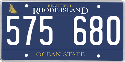 RI license plate 575680