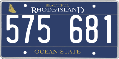 RI license plate 575681