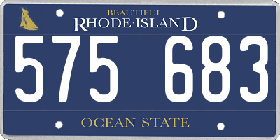 RI license plate 575683