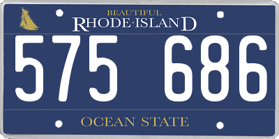 RI license plate 575686