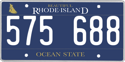 RI license plate 575688