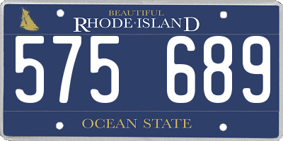 RI license plate 575689
