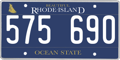 RI license plate 575690