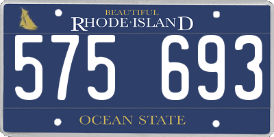 RI license plate 575693