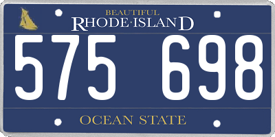 RI license plate 575698