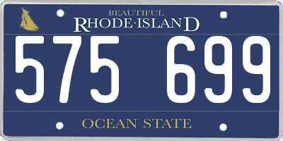RI license plate 575699