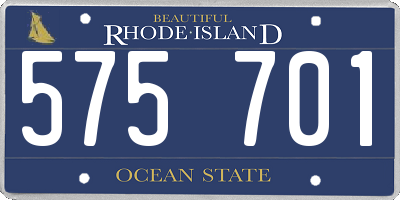 RI license plate 575701