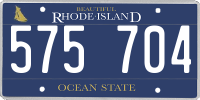 RI license plate 575704