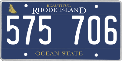 RI license plate 575706