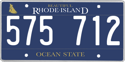 RI license plate 575712