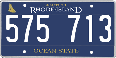 RI license plate 575713