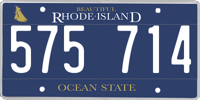 RI license plate 575714