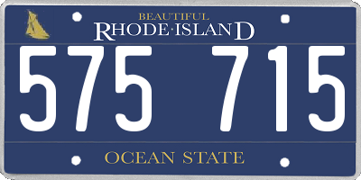 RI license plate 575715
