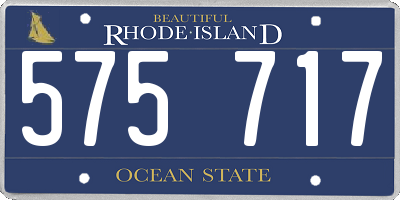 RI license plate 575717