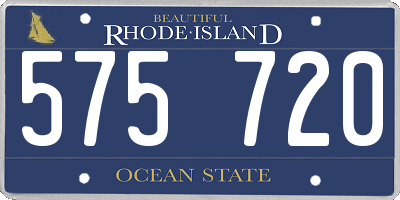 RI license plate 575720