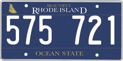 RI license plate 575721