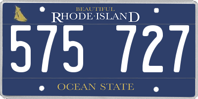 RI license plate 575727