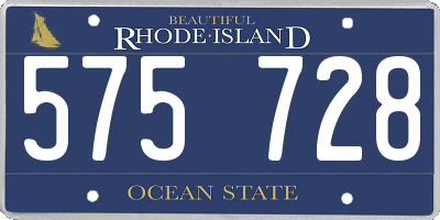 RI license plate 575728