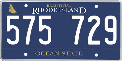 RI license plate 575729