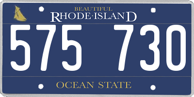 RI license plate 575730
