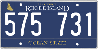 RI license plate 575731
