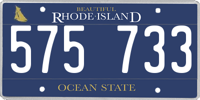 RI license plate 575733