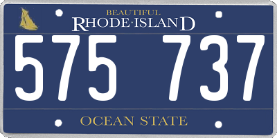 RI license plate 575737
