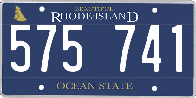 RI license plate 575741
