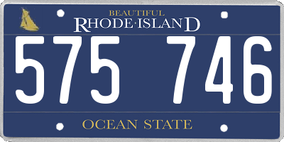 RI license plate 575746