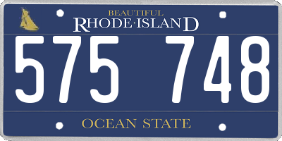 RI license plate 575748