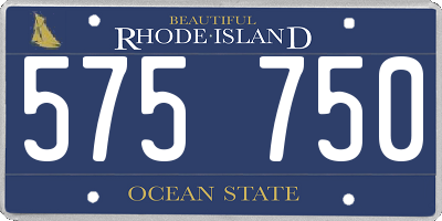 RI license plate 575750