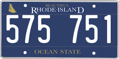 RI license plate 575751