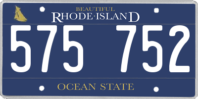 RI license plate 575752