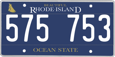 RI license plate 575753